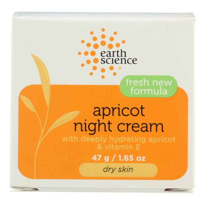 Apricot Night Cream for Nourished Skin | Earth Science | 1.65 Oz.