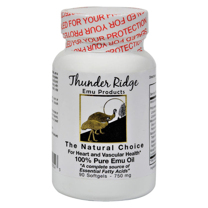 Thunder Ridge 100% Pure Emu Oil - 750mg (90 Softgels)