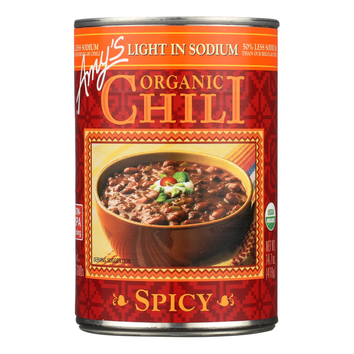 Amy's Organic Low Sodium Spicy Chili, 14.7 Oz (Pack of 12)