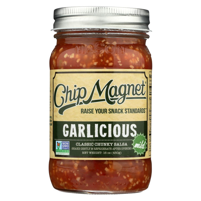 Chip Magnet Salsa Sauce Appeal, Garlicious, 16 Oz (Pack of 6)