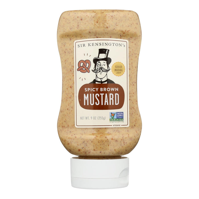 Sir Kensington's Spicy Brown Mustard Squeeze Bottles, 9 Oz. (Pack of 6)
