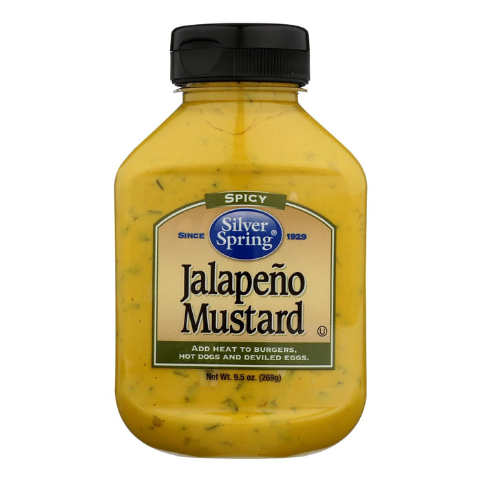 Silver Spring Squeeze Mustard Jalapeno (Pack of 9 - 9.5 Oz. Bottles)
