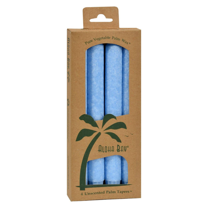 Blue Bay Palm Unscented Taper Candles - 4 Pack