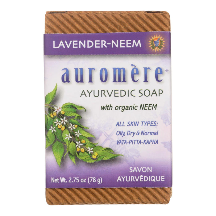 Auromere Bar Soap - Ayurvedic Lavender Neem - 2.75 Oz - Pack of 3