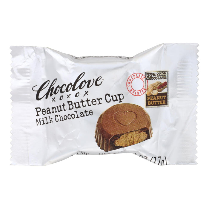 Chocolove Xoxox Peanut Butter Milk Chocolate - Pack of 50 - 0.6 Oz.