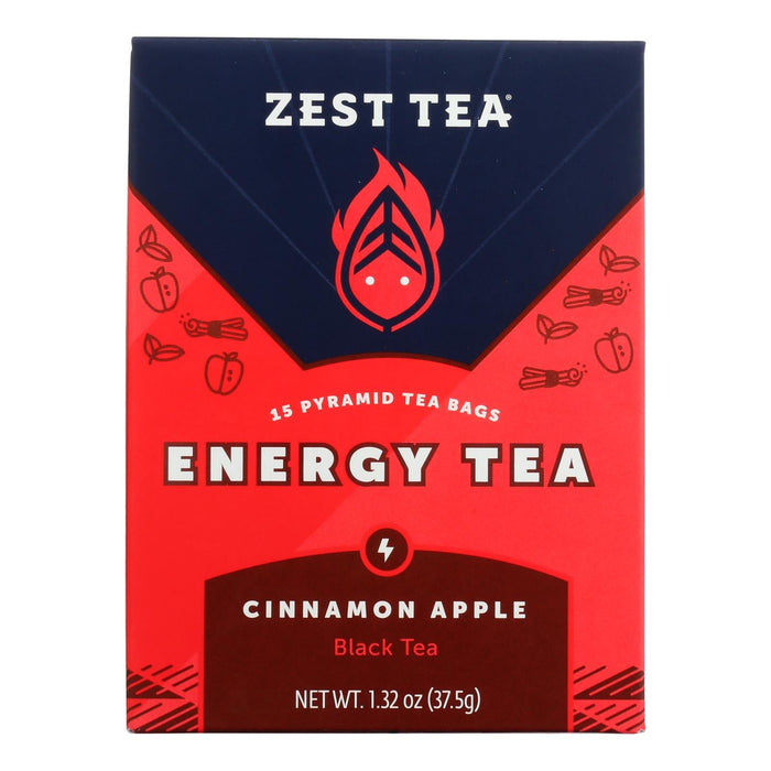 Zest Tea - Black Tea with Cinnamon Apple (Pack of 6) - 1.32 Oz.