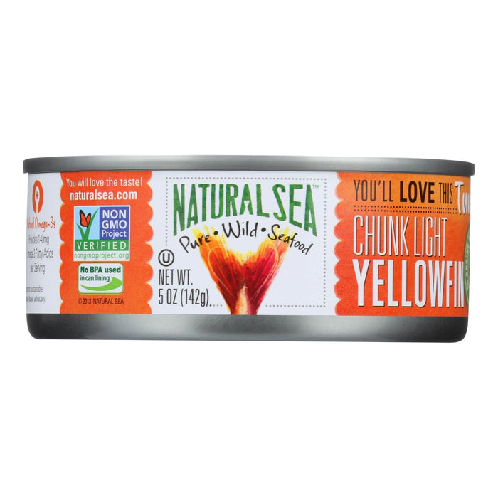 Wild Yellowfin Tuna, Natural Sea Salted Chunk Light (Pack of 12 - 5 Oz.)