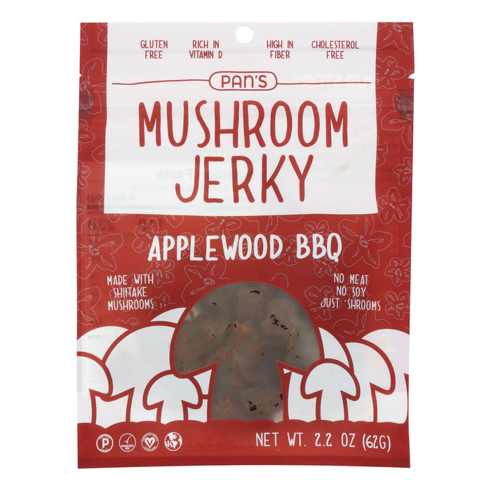 Pan's Mushroom Jerky Applewood BBQ Flavor (Pack of 6 - 2.2 Oz.)