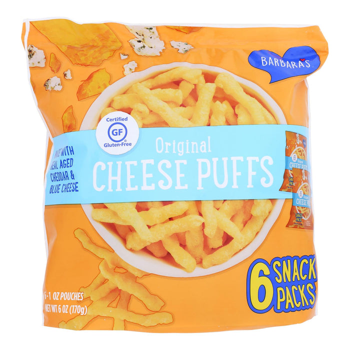 Barbara's Bakery Cheese Puffs - Multipack - Case Of 6 - 6/1 Oz