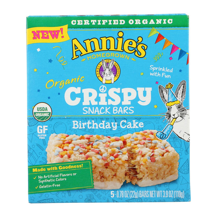 Annie's Homegrown Birthday Cake Crispy Snack Bars, 8-Pack (3.9 Oz. Each)