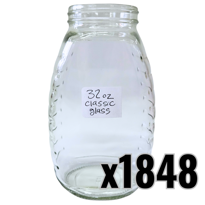 32 oz Glass Classic Honey Jars