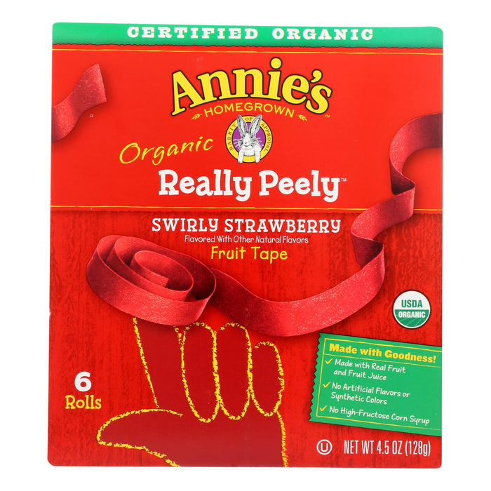Annie's Homegrown Really Pe'ely Swirly Strawberry Fruit Tape, 8-Pack (4.5 Oz.)