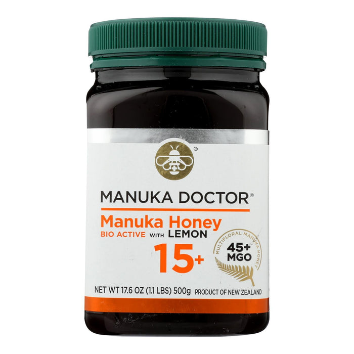 Manuka Doctor 15+bio Active Manuka Honey With Lemon  - Case Of 6 - 1.1 Lb