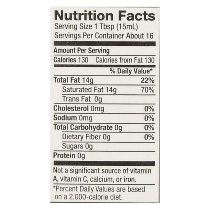 Nutiva Organic Liquid Coconut Oil (8oz, Case of 6) - Non-GMO, Kosher Cooking & Salad Oil