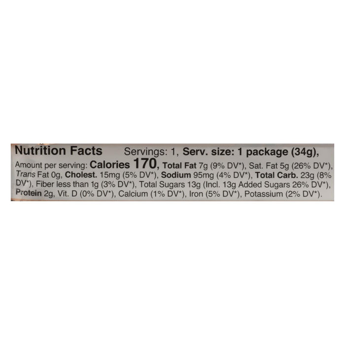 Michel et Augustin Milk Chocolate & Melty Caramel Cookies, Kosher-Dairy, French Snack, Case of 18 (1.07 Oz Packs)