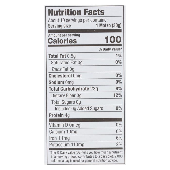 Yehuda Matzo Thins Daily Whole Wheat Crackers (Case of 12) 10.5 Oz - Kosher, GMO-Free from Israel