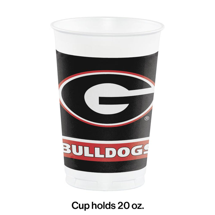 Bulk University of Georgia 20 oz Plastic Cups (96 per Case)