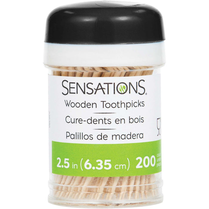 Bulk 2.5" Wood Toothpicks, Natural, (2400 per Case)