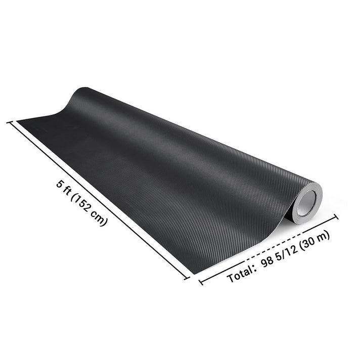 Yescom Black 3D Carbon Vinyl Wrap Roll (100', 50' Options)