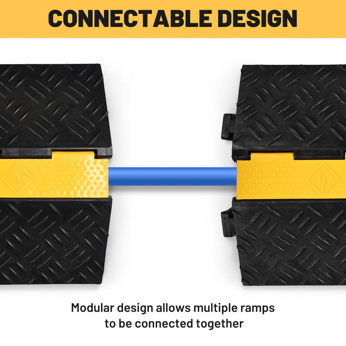 Yescom Cable Ramp Rubber Hose Protector 1 Channel for 3 1/8" Cables