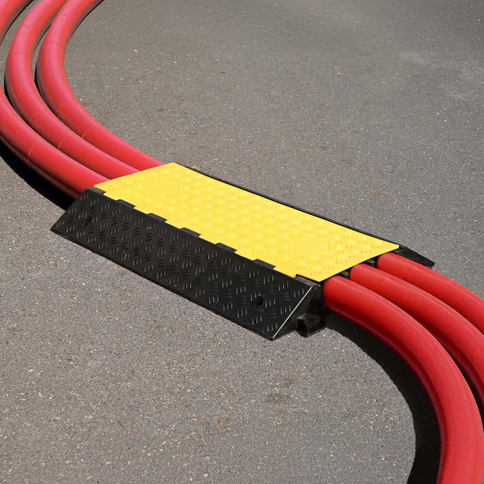 Yescom Cable Ramp Rubber Hose Protector 3 Channel for 3" Cables