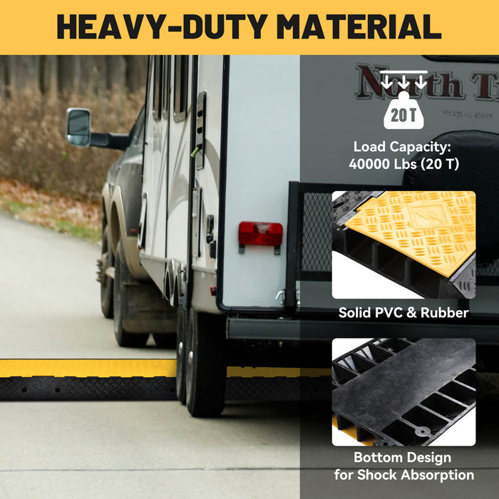 Yescom Cable Ramp Rubber Hose Protector 3 Channel for 3" Cables