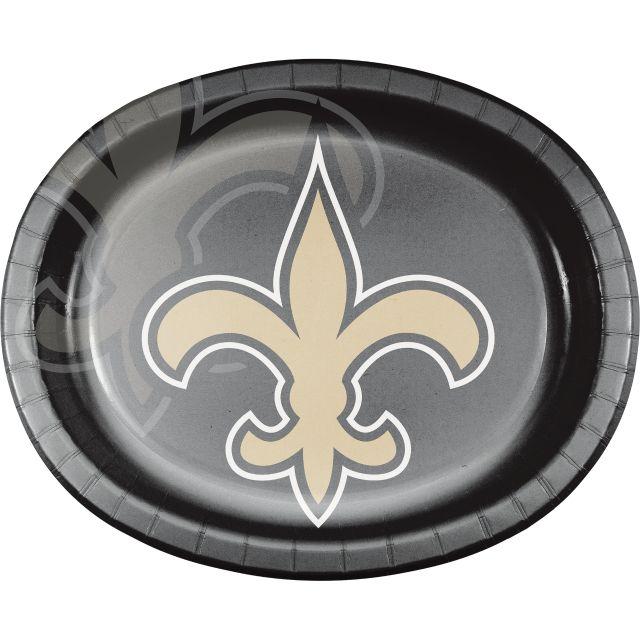 Bulk New Orleans Saints Paper Oval Platters (96 per Case)