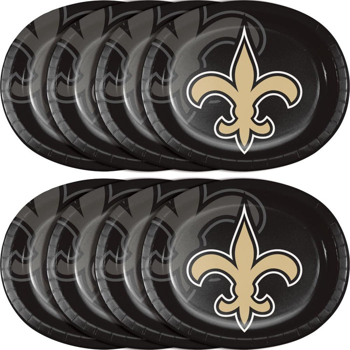 Bulk New Orleans Saints Paper Oval Platters (96 per Case)