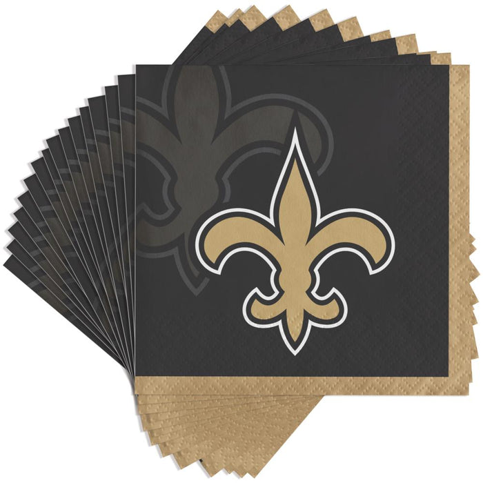 Bulk New Orleans Saints Beverage Napkins (192 per Case)