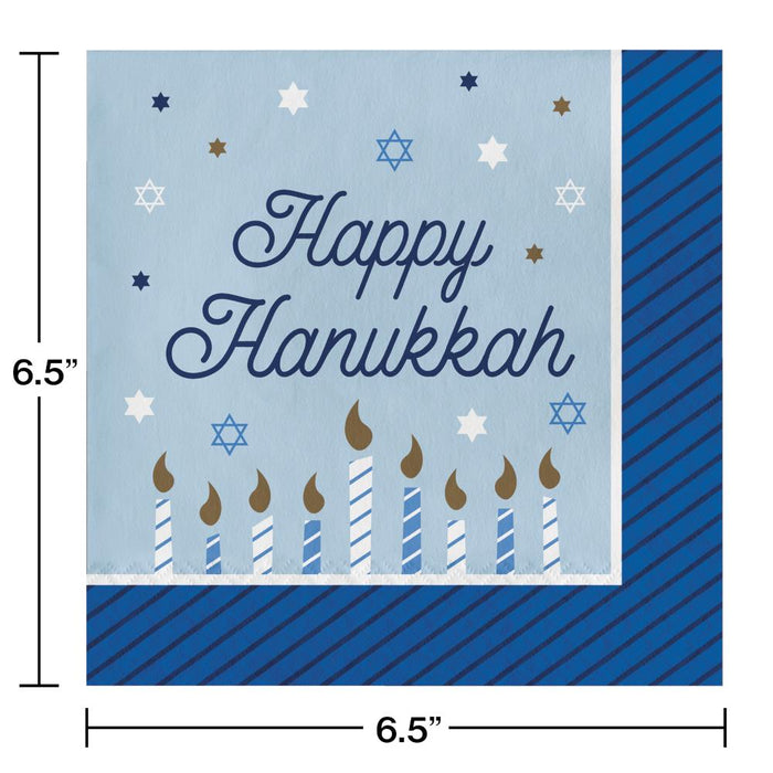 Bulk Hanukkah Celebration Luncheon Napkins (192 per Case)