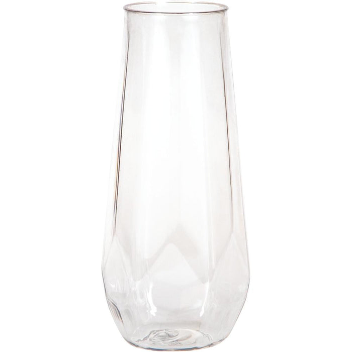 Bulk Plastic Fractal Stemless Champagne Tumblers (24 per Case)