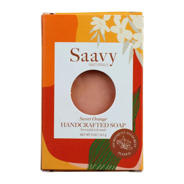 Saavy Naturals - Sweet Orange Handmade Soap, 5 oz - Natural Gluten-Free Bar