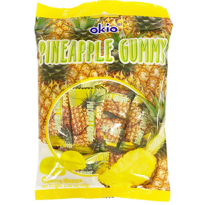 Okio Gummy Candy Strawberry Peach Pineapple Grape Mango Flavors 3.52 oz