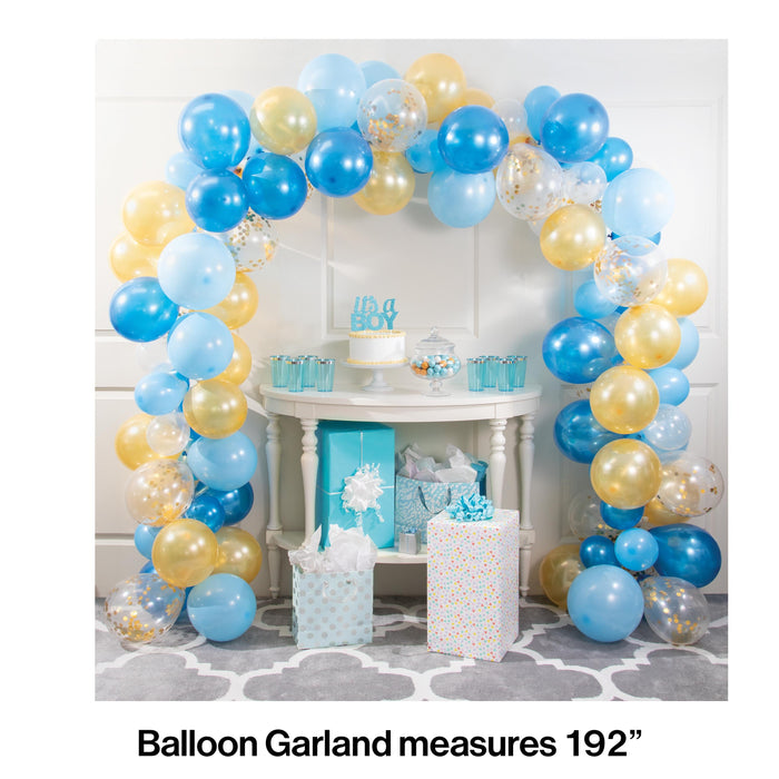 Bulk Blue and Gold Balloon Arch Kits (6 Kits per Case)