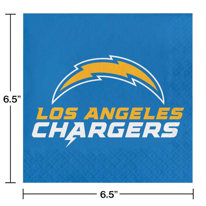 Bulk Los Angeles Chargers Luncheon Napkins (192 per Case)