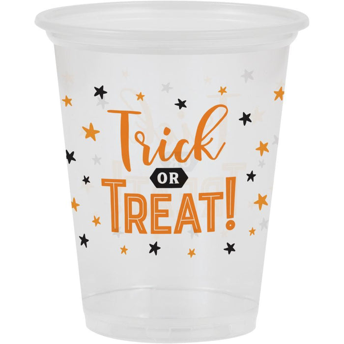 Bulk Trick or Treat Halloween Plastic Cups (96 per Case)