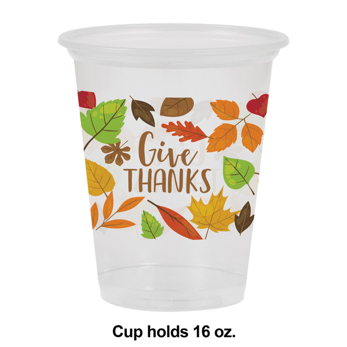 Bulk Give Thanks Plastic Cups (96 per Case)