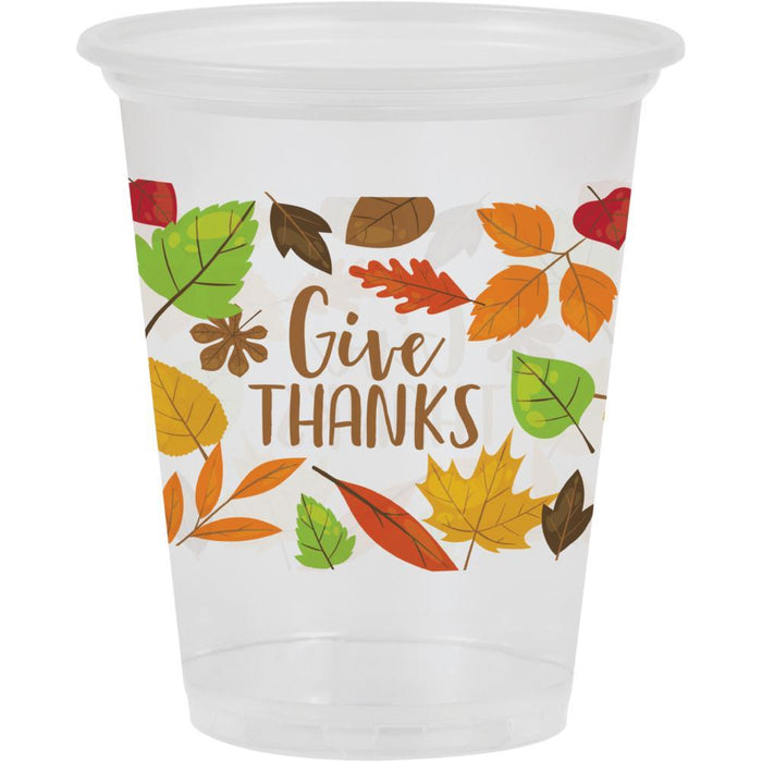 Bulk Give Thanks Plastic Cups (96 per Case)