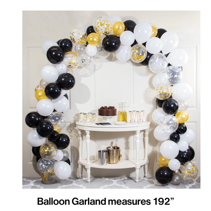 Bulk Black and White Balloon Arch Kits (6 Kits per Case)