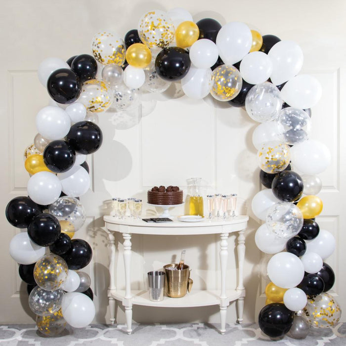 Bulk Black and White Balloon Arch Kits (6 Kits per Case)