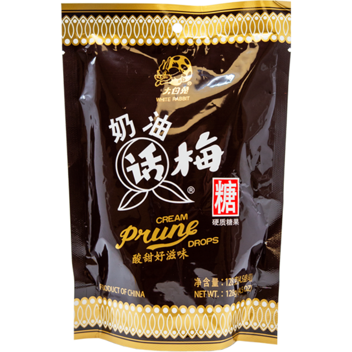White Rabbit Creamy Prune Drops Hard Candy, 4.5 oz