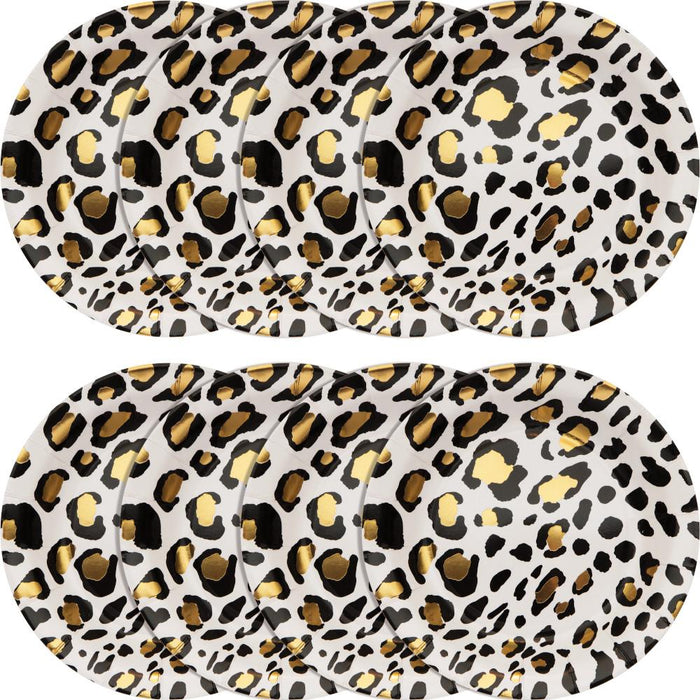 Bulk Leopard Paper Dessert Plates (96 per Case)