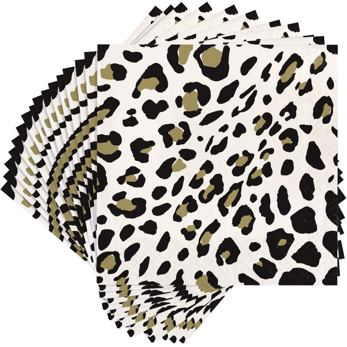 Bulk Leopard Beverage Napkins (192 per Case)