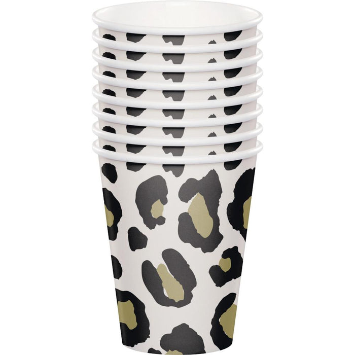 Bulk Leopard Paper Cups (96 per Case)