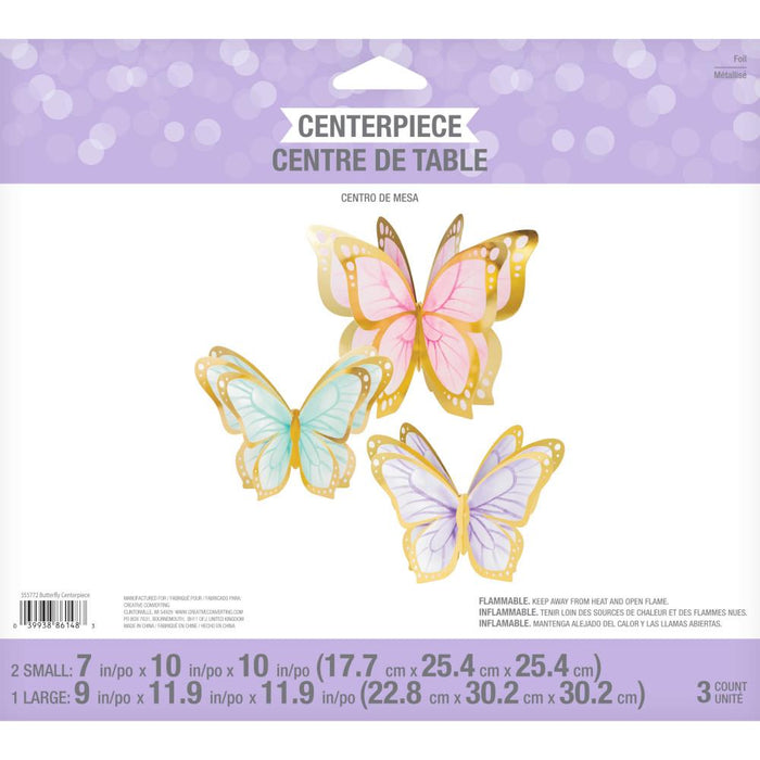 Bulk Shimmering Butterfly Centerpieces (18 per Case)