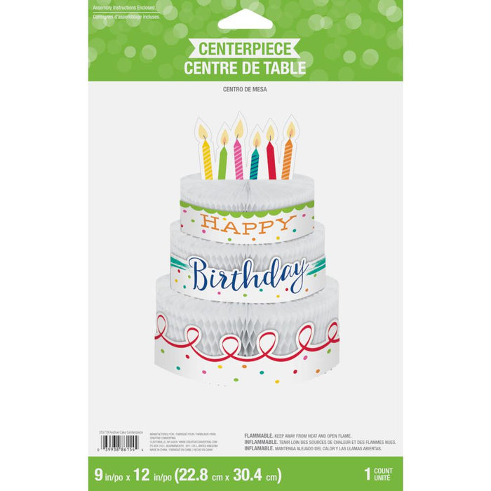 Bulk Festive Cake Happy Birthday Centerpieces (6 per Case)