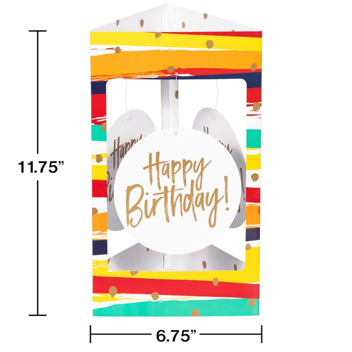 Bulk Birthday Stripes Centerpieces (12 per Case)