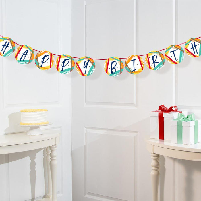 Bulk Birthday Stripes Banners (12 per Case)