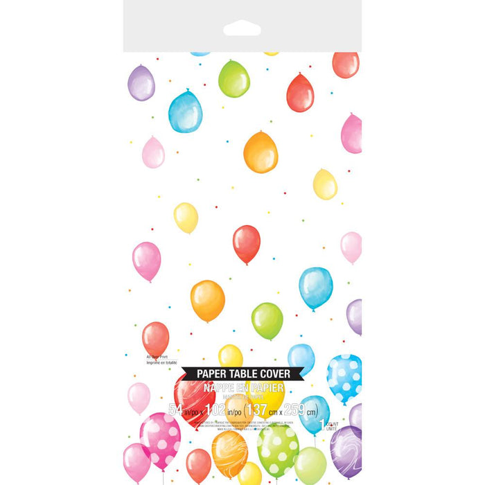 Bulk Balloon Bash Paper Table Covers (6 per Case)