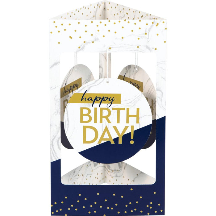 Bulk Navy and Gold Birthday Centerpiece Stands (18 per Case)